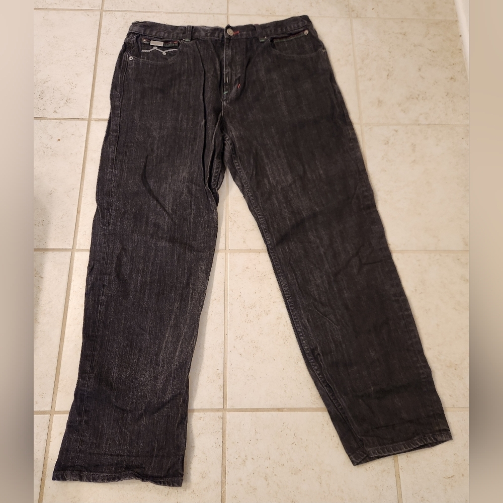 LRG Jeans Mens Black Vtg Y2K Size 40X30 Straight‎ Leg #N952